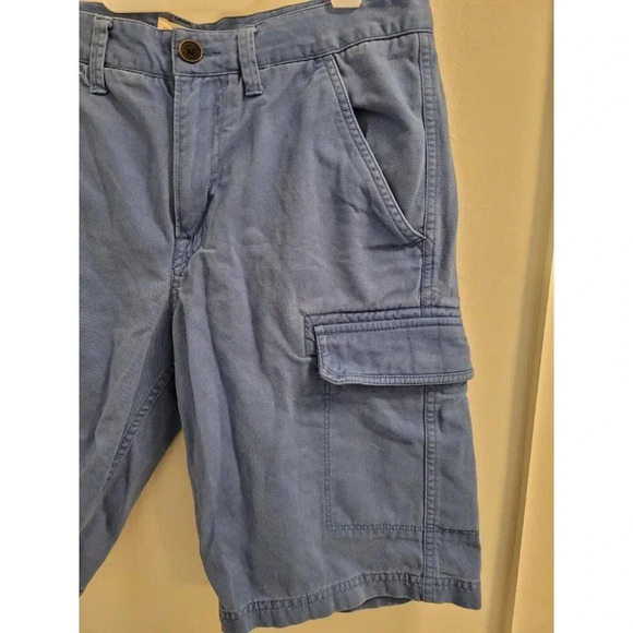 Timberland Mens Classic Cargo Chino Light Blue Distressed Shorts Size 33 - Picture 2 of 12